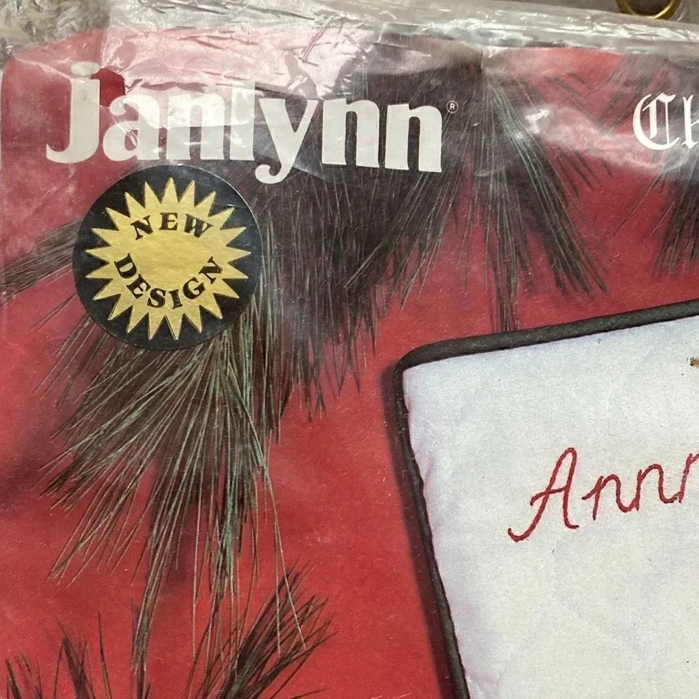 Vintage NOS Janlynn Christmas cross stitch stocking bells‎ 50-825 kit